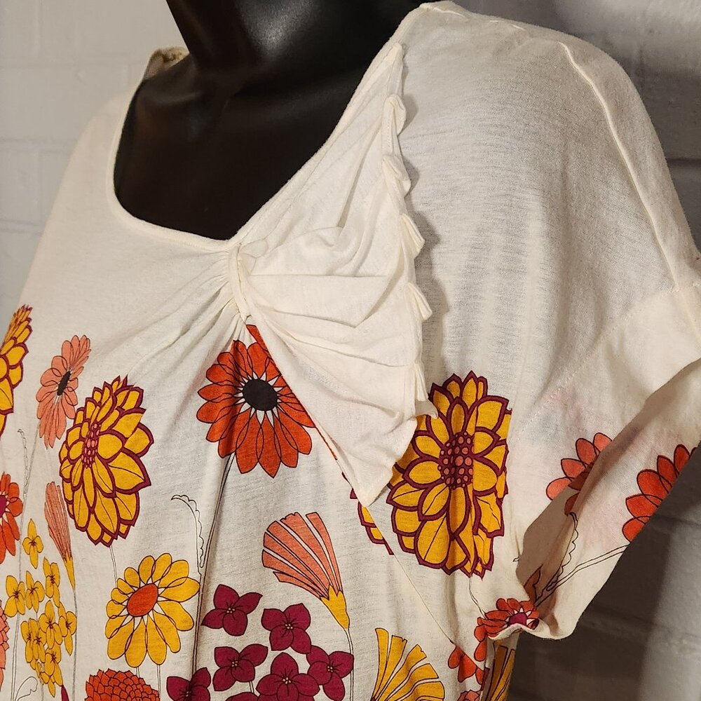 .Boho/Cottagecore Floral Print Top from Ric Rac (Anthropologie) - Picture 4 of 8